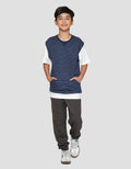 Nevada Stripes 2 Pcs Look Alike Contrast Solid Kaos Anak Laki-laki