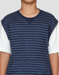 Nevada Stripes 2 Pcs Look Alike Contrast Solid Kaos Anak Laki-laki