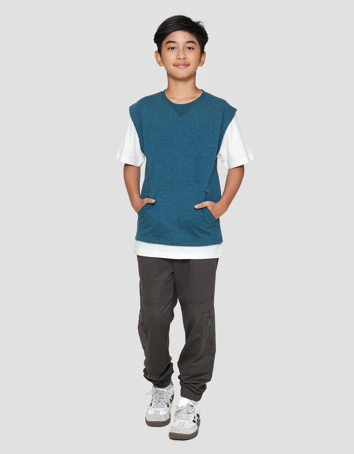 Nevada Solid 2 Pcs Look Alike Combi Kaos Anak Laki-laki