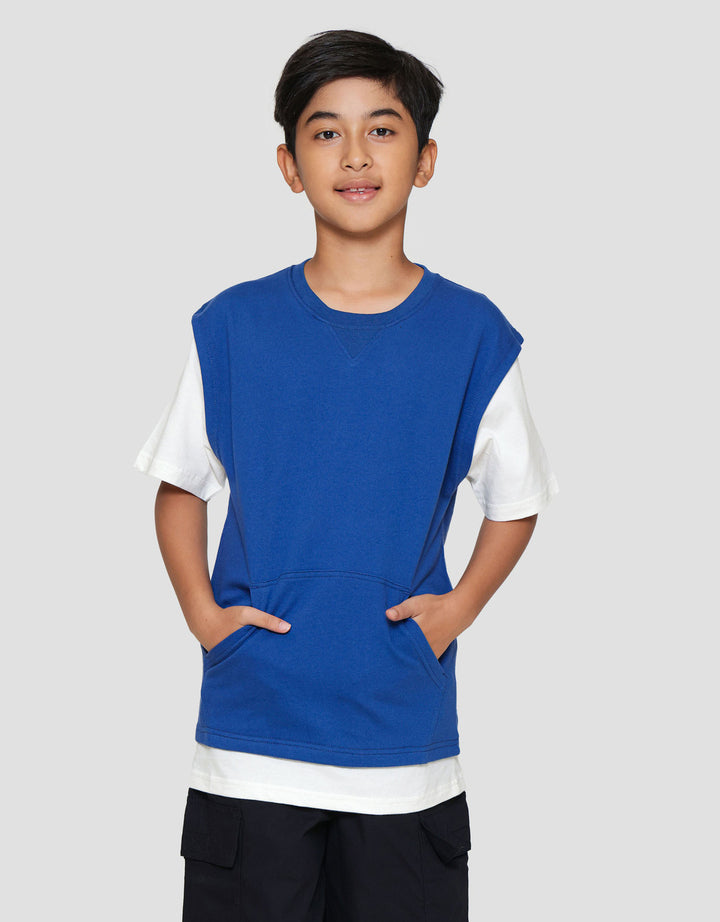 Nevada Solid 2 Pcs Look Alike Contrast Kaos Anak Laki-laki