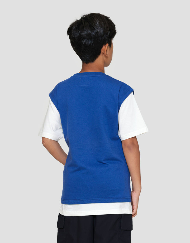Nevada Solid 2 Pcs Look Alike Contrast Kaos Anak Laki-laki