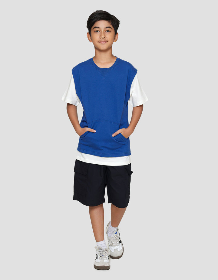 Nevada Solid 2 Pcs Look Alike Contrast Kaos Anak Laki-laki