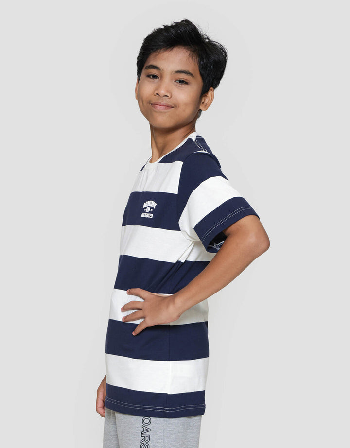 Nevada Stripes Yarndyed Print Monday Kaos Anak Laki-laki