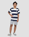 Nevada Stripes Yarndyed Print Monday Kaos Anak Laki-laki