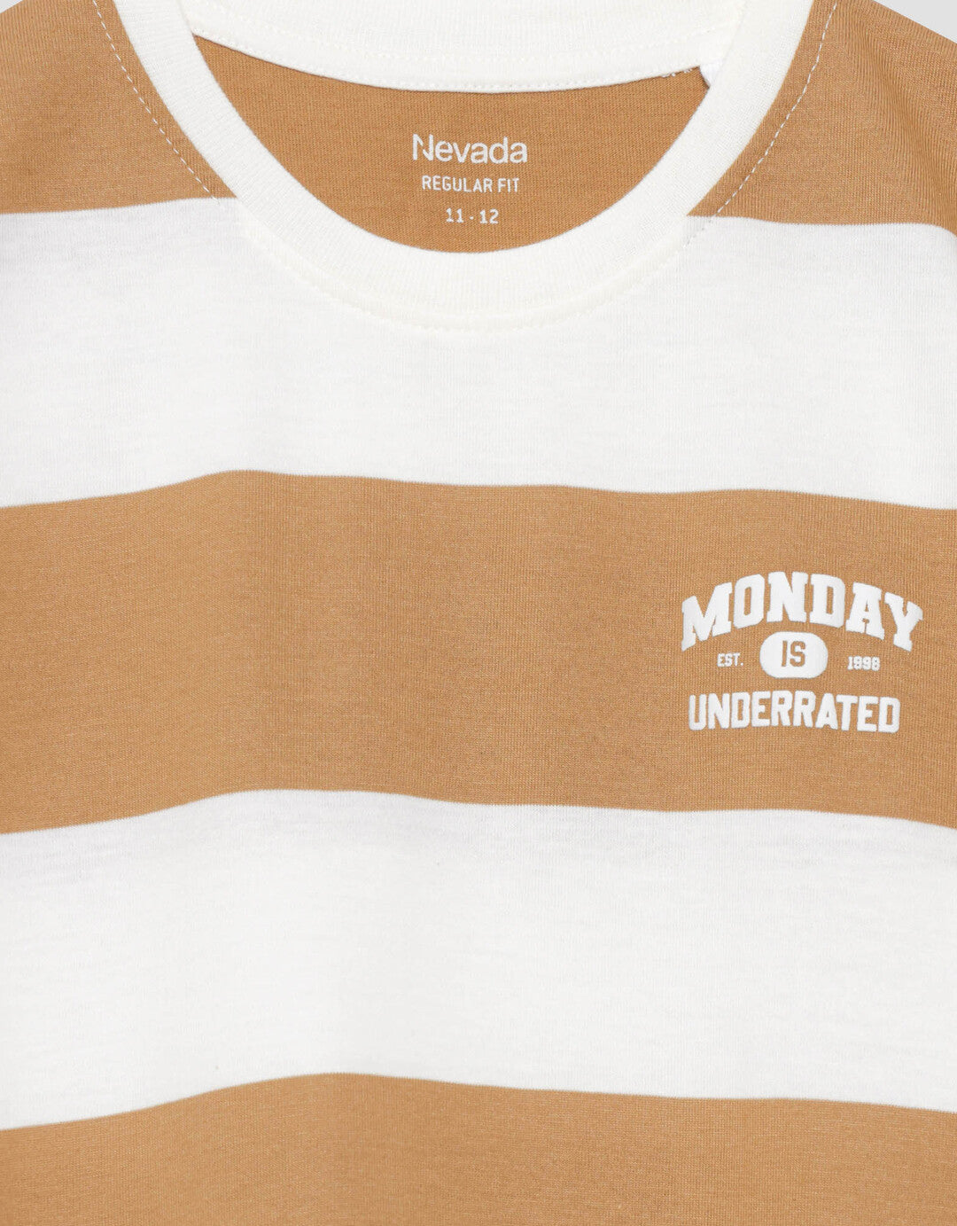 Nevada Stripes Yarndyed Print Wording Kaos Anak Laki-laki