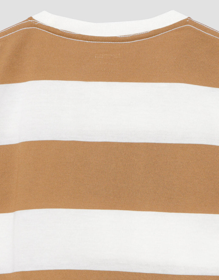Nevada Stripes Yarndyed Print Wording Kaos Anak Laki-laki