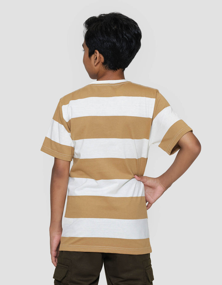 Nevada Stripes Yarndyed Print Wording Kaos Anak Laki-laki