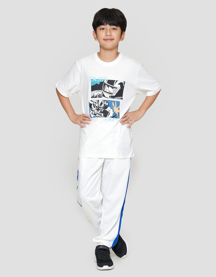 Nevada Anime Racing Print Kaos Anak Laki-laki