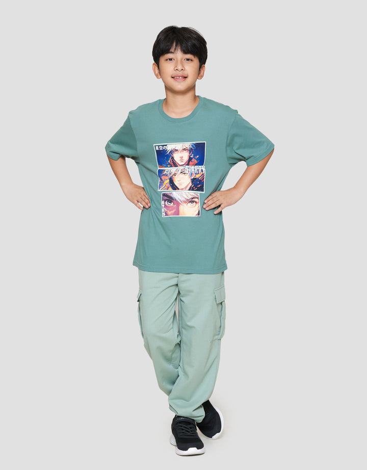Nevada Anime Strarry Eyes Colace Print Kaos Anak Laki-laki