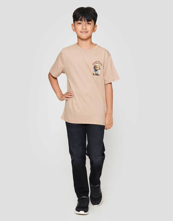 Nevada Solid Print Dtf Bear Kaos Anak Laki-laki