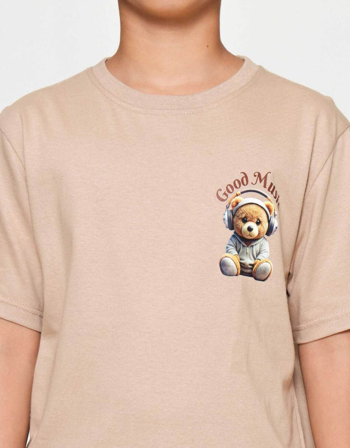 Nevada Solid Print Dtf Bear Kaos Anak Laki-laki