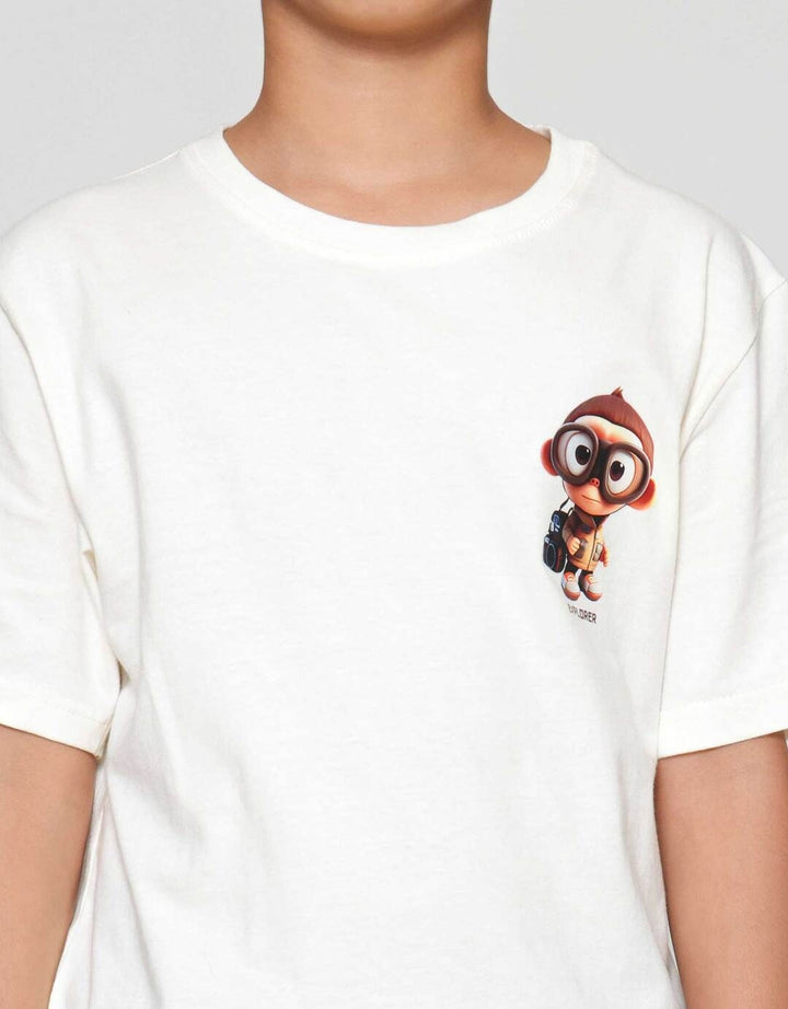 Nevada Solid Print Dtf Monkey Kaos Anak Laki-laki