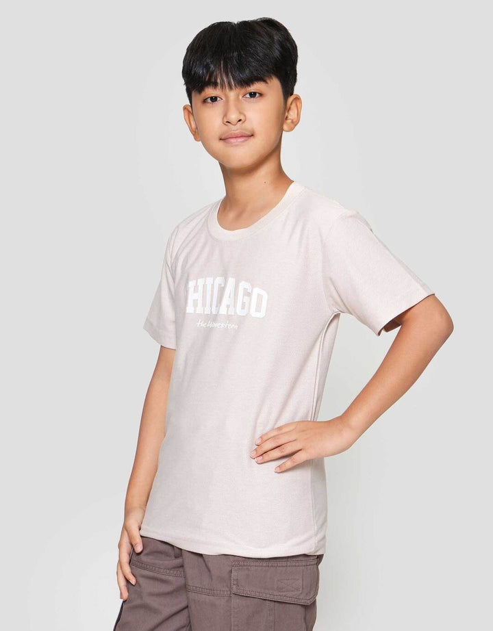 Nevada Texture Print Chicago Kaos Anak Laki-laki