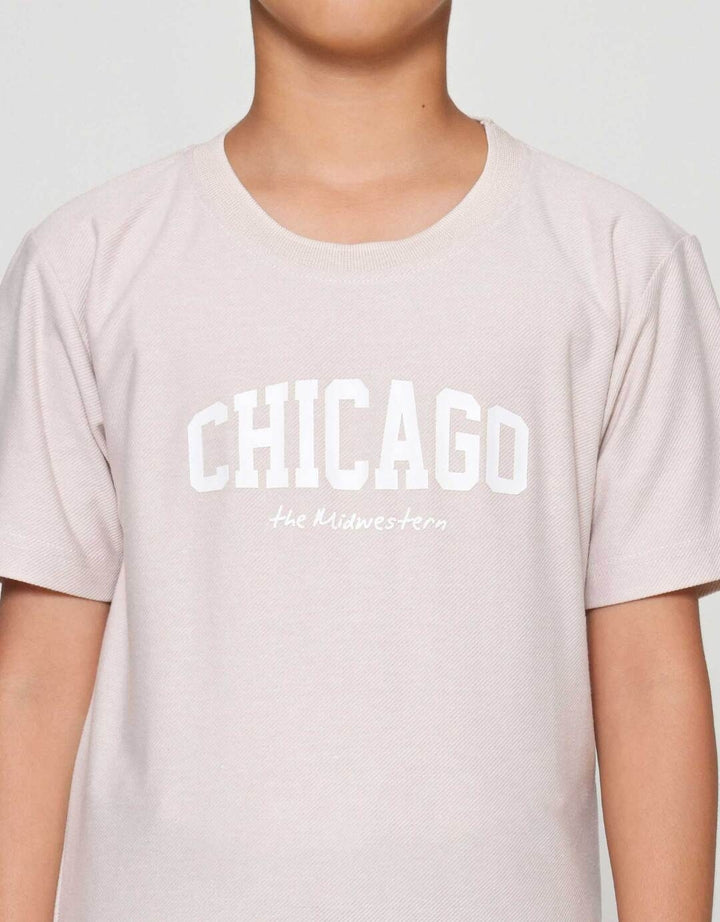 Nevada Texture Print Chicago Kaos Anak Laki-laki