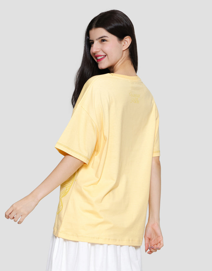 Disney Print Winnie The Pooh Kaos Oversize Wanita