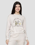 Disney Boxy French Terry Print Winnie The Pooh Sweater Wanita