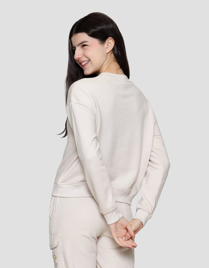 Disney Boxy French Terry Print Winnie The Pooh Sweater Wanita