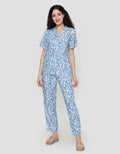 Nevada Mix Blue Setelan Piyama Wanita
