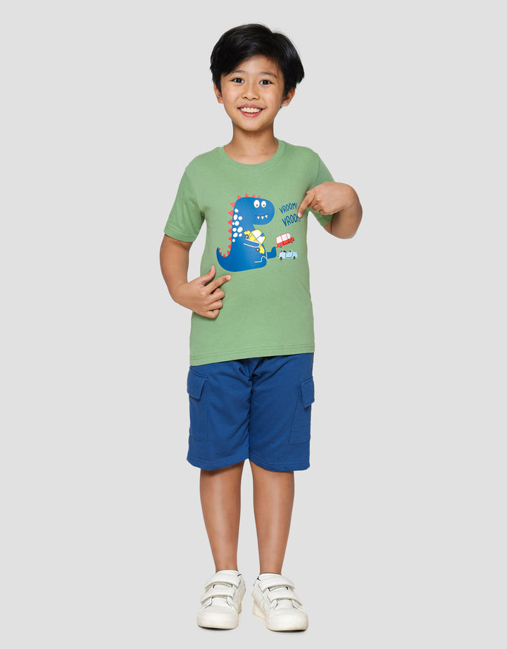 Little M Vroom Dino Kaos Anak Laki-laki