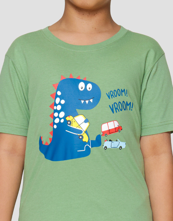Little M Vroom Dino Kaos Anak Laki-laki