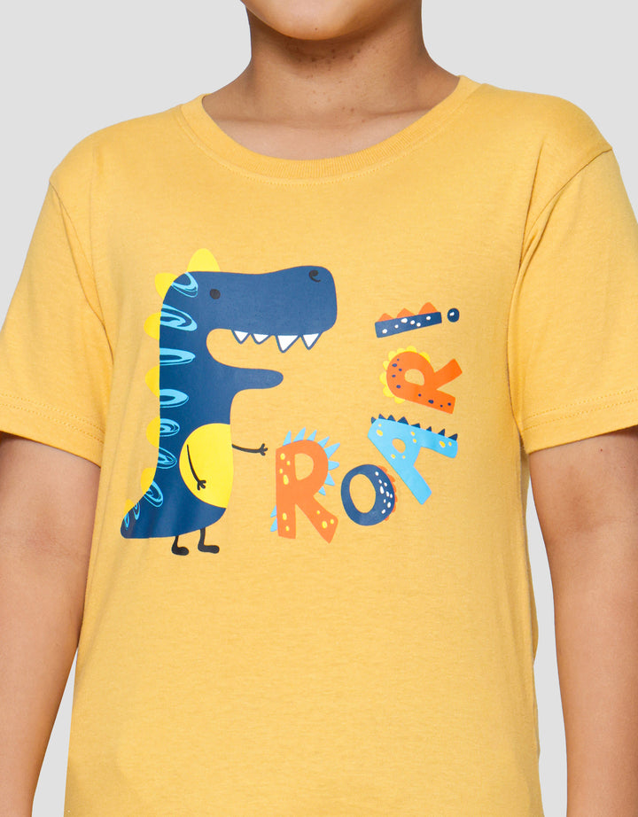 Little M Roar Dino Kaos Anak Laki-laki