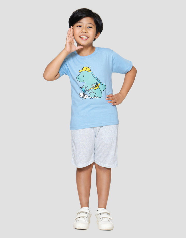Little M Dino Tool Kaos Anak Laki-laki