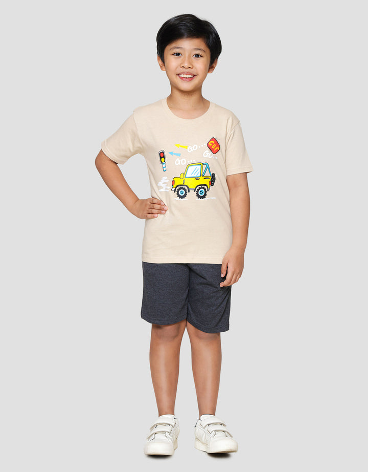 Little M Go Go Car Kaos Anak Laki-laki