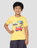 Little M Transportation Car Kaos Anak Laki-laki
