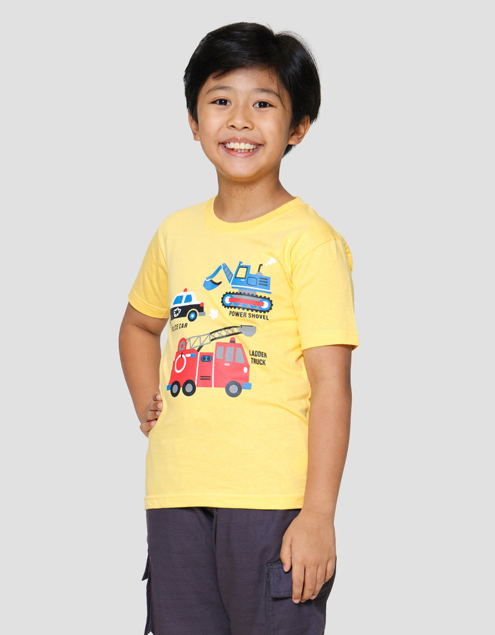 Little M Transportation Car Kaos Anak Laki-laki