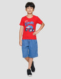 Little M Lets Explore Car Print Kaos Anak Laki-laki