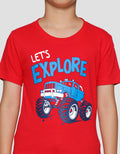 Little M Lets Explore Car Print Kaos Anak Laki-laki