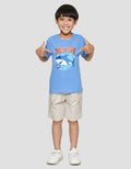 Little M Jawsome Print Kaos Lengan Pendek Anak Laki-laki
