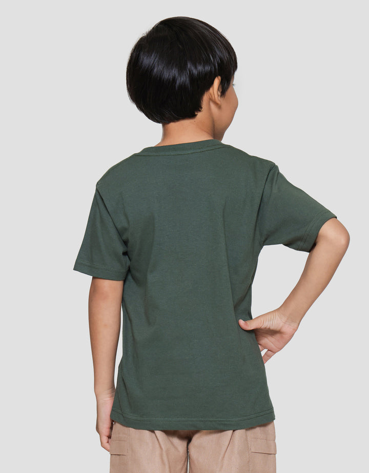 Little M Turtle Print Kaos Lengan Pendek Anak Laki-laki