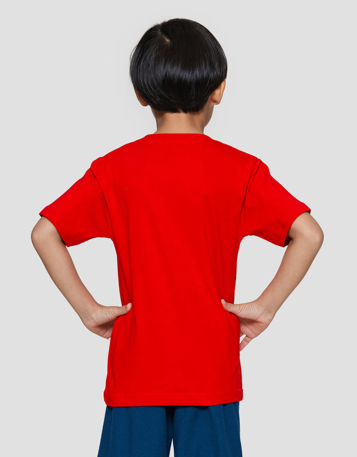 Little M Type Of Shark Print Kaos Lengan Pendek Anak Laki-laki