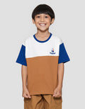 Little M Cut Sewn Adventure Print Kaos Lengan Pendek Anak Laki-laki