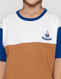 Little M Cut Sewn Adventure Print Kaos Lengan Pendek Anak Laki-laki