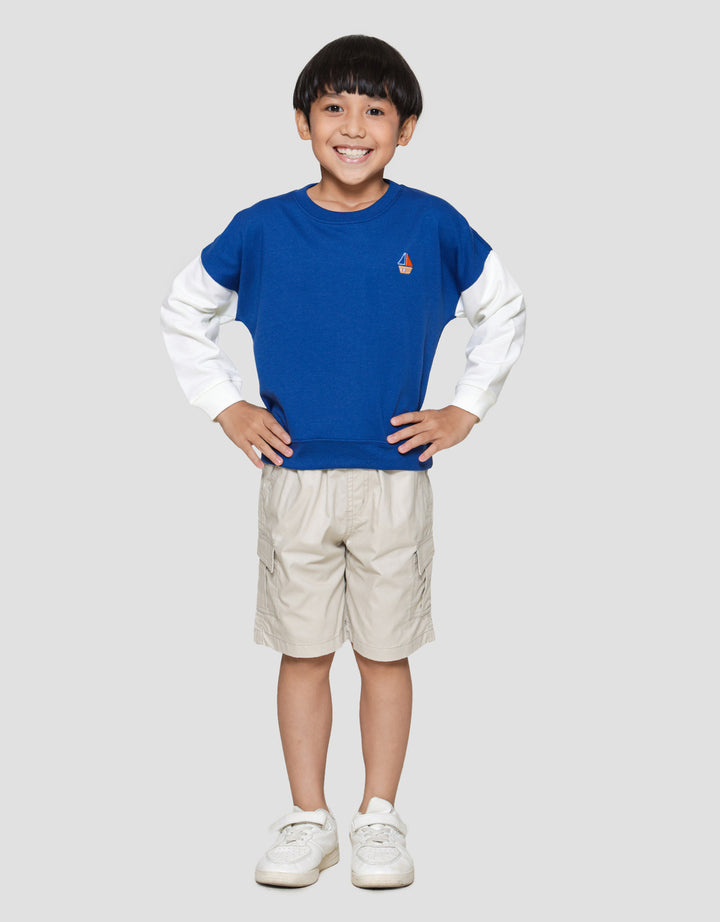 Little M Komb Tangan Sweater Oversized Anak Laki-laki