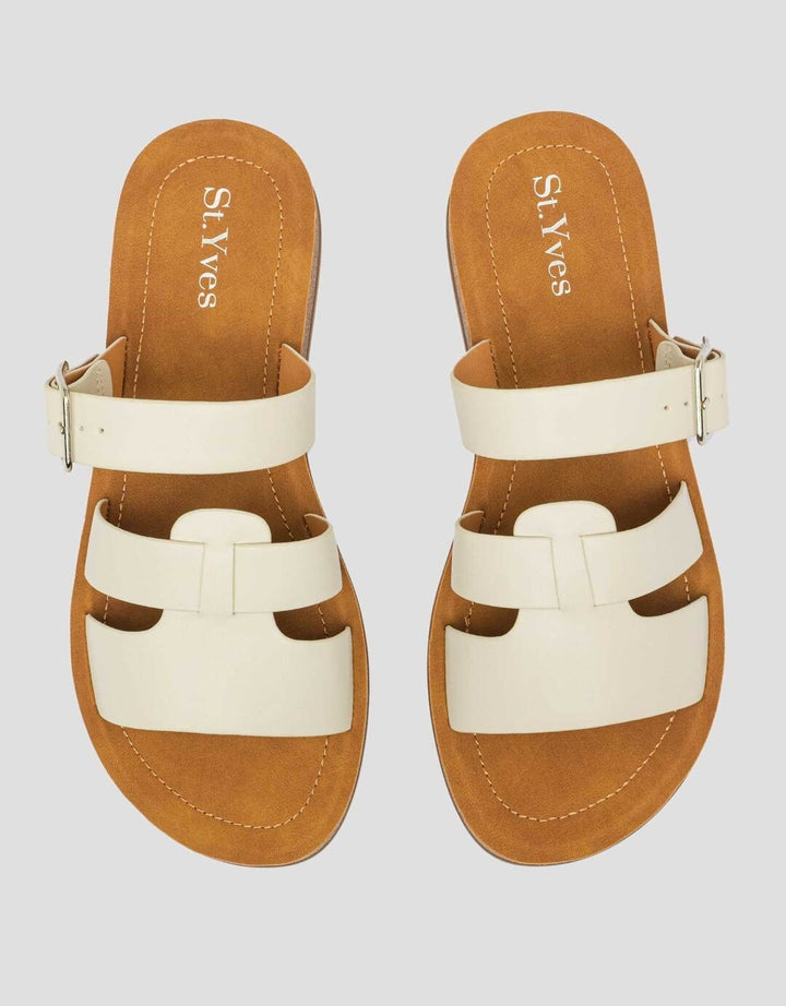 St. Yves Buckle Sandal Slipper Wanita