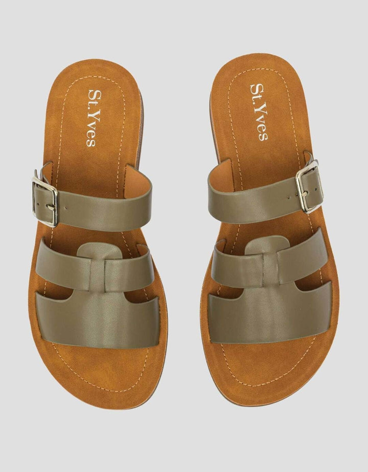 St. Yves Buckle Sandal Slipper Wanita