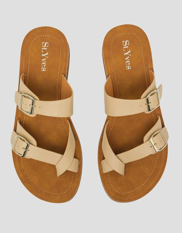 St. Yves Two Buckle Sandal Slipper Wanita