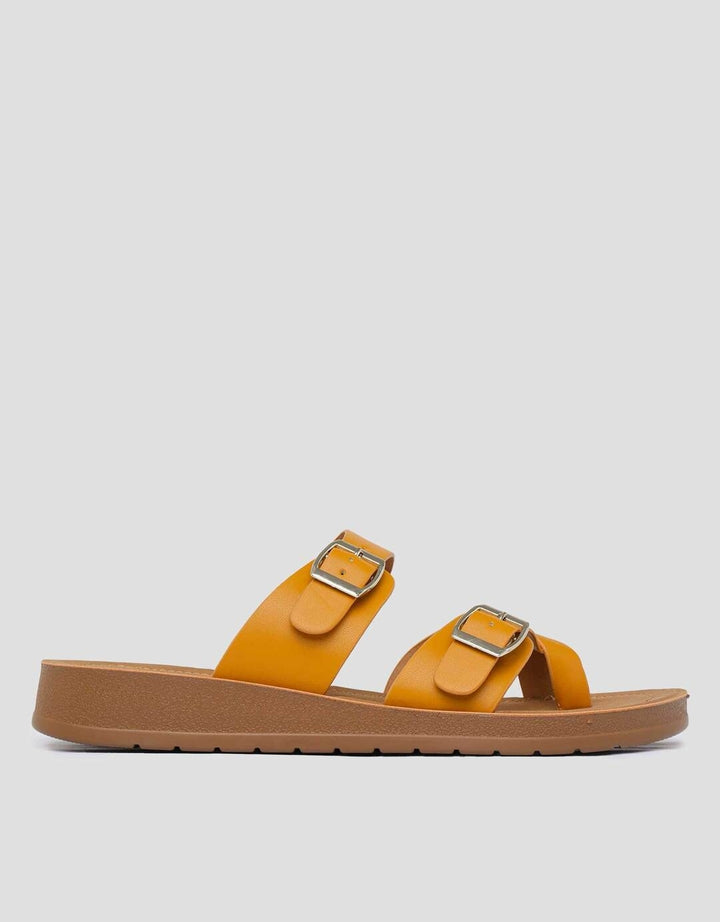 St. Yves Two Buckle Sandal Slipper Wanita