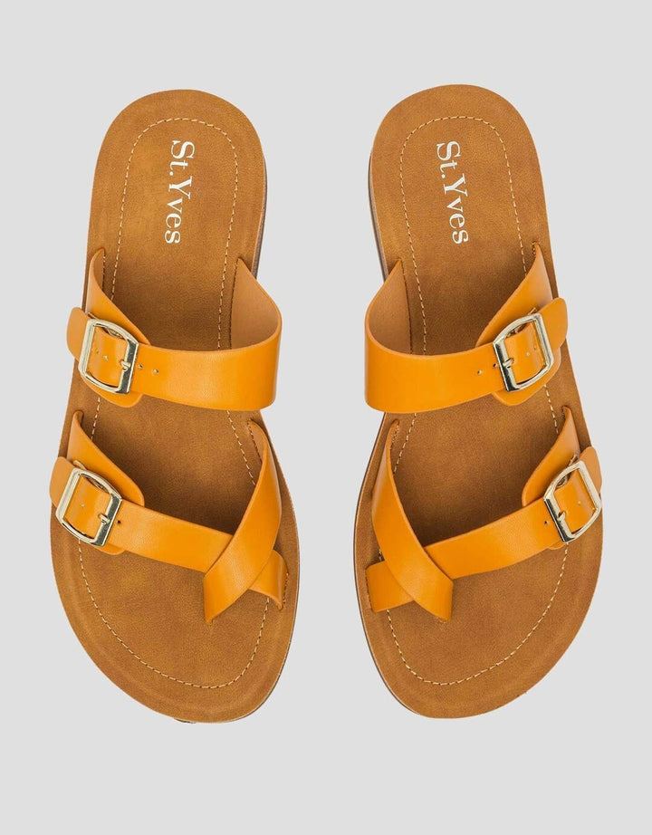 St. Yves Two Buckle Sandal Slipper Wanita