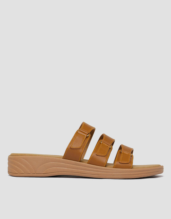 St. Yves Three Buckles Sandal Slipper Wanita
