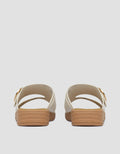 St. Yves Round Buckle Sandal Slipper Wanita