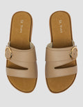 St. Yves Round Buckle Sandal Slipper Wanita
