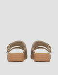 St. Yves Round Buckle Sandal Slipper Wanita