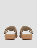 St. Yves Round Buckle Sandal Slipper Wanita