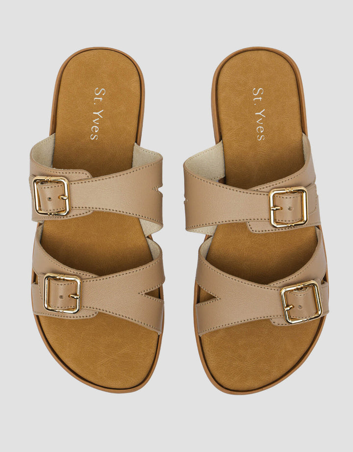 St. Yves Two Buckles Sandal Slipper Wanita