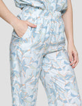 St. Yves Ss Pyjama Pants Blue Leaf