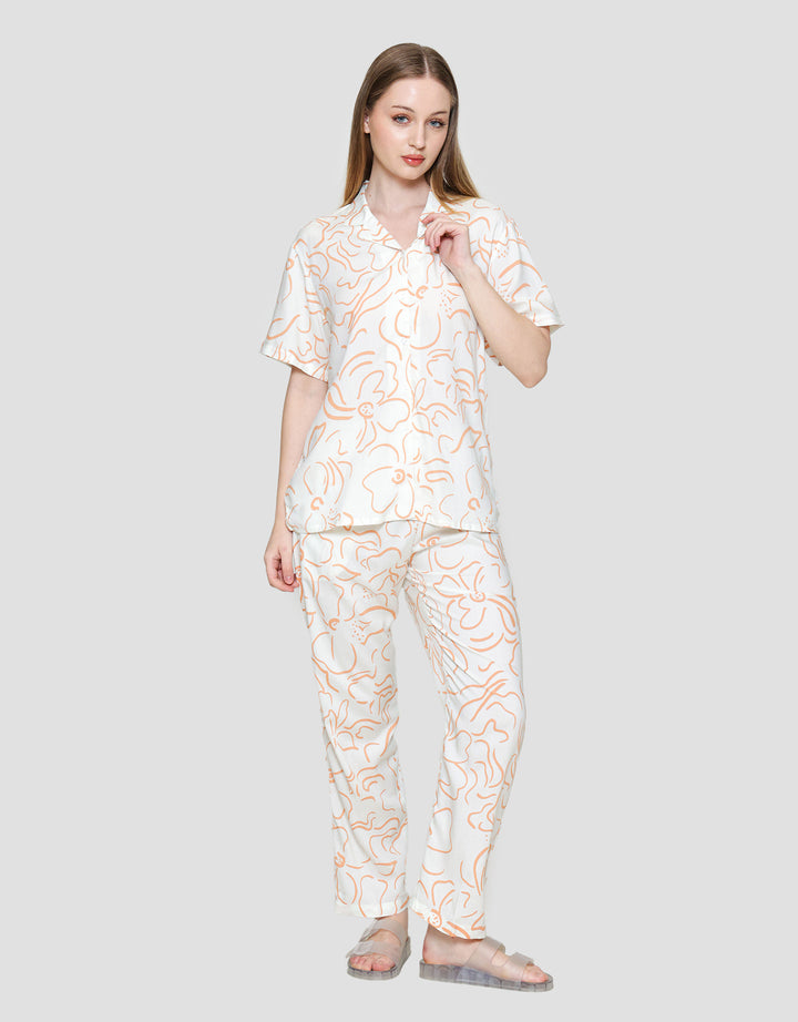St. Yves Ss Pyjama Pants Outline Flower
